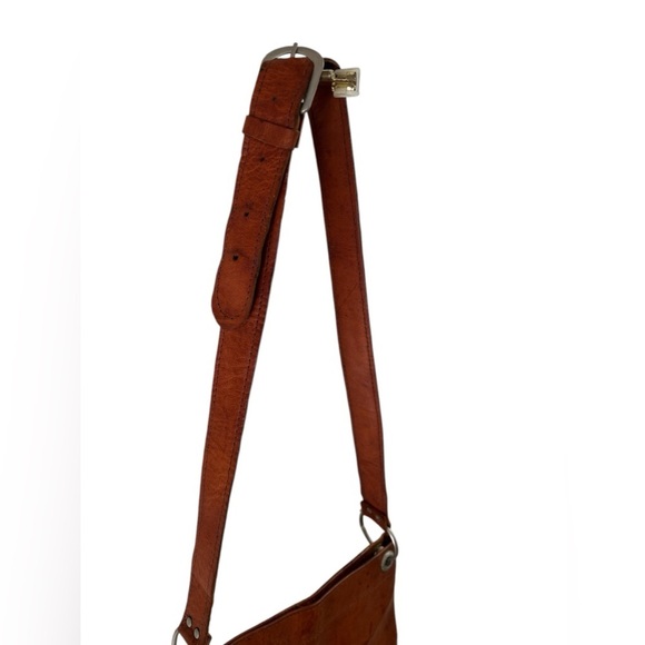 Vintage leather satchel cross body purse - Picture 3 of 5